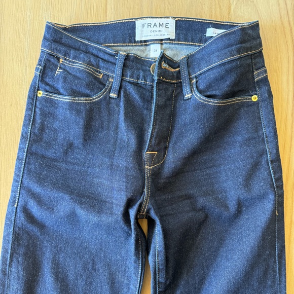 FRAME Le High Straight Blue Jeans 23 - Picture 3 of 11